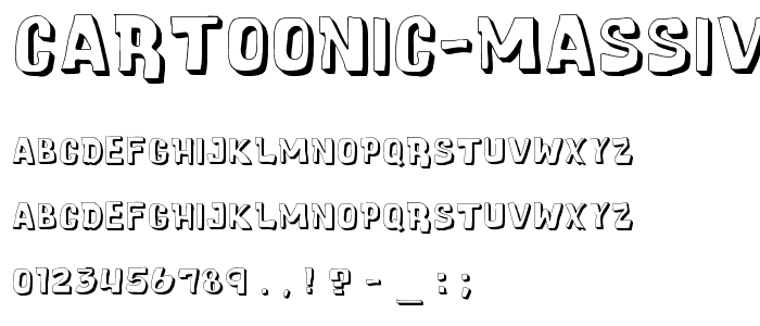 Cartoonic Massive 3D font