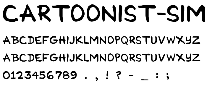 Cartoonist Simple font