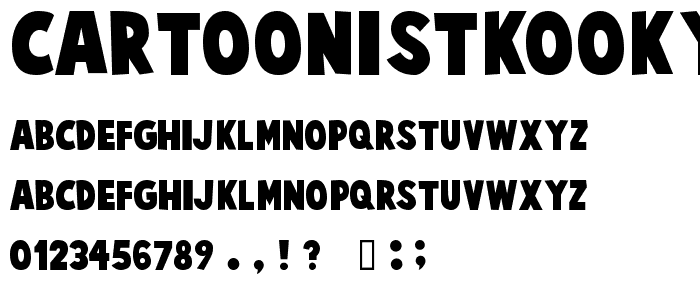 CartoonistKooky font