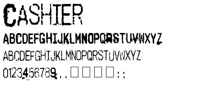 Cashier font