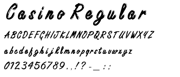 Casino Regular font