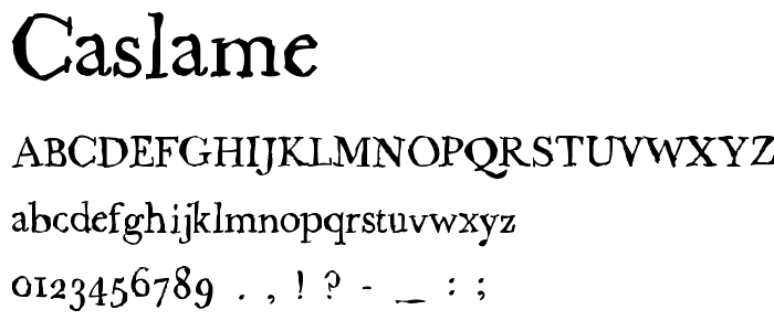 Caslame font