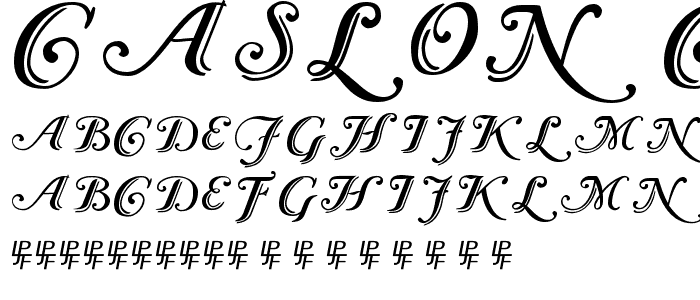 Caslon Calligraphic Initials font