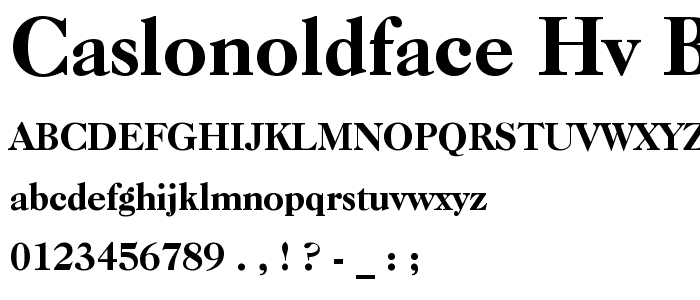 CaslonOldFace Hv BT Heavy font