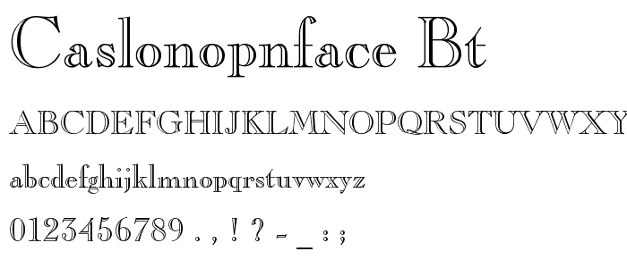 CaslonOpnface BT font