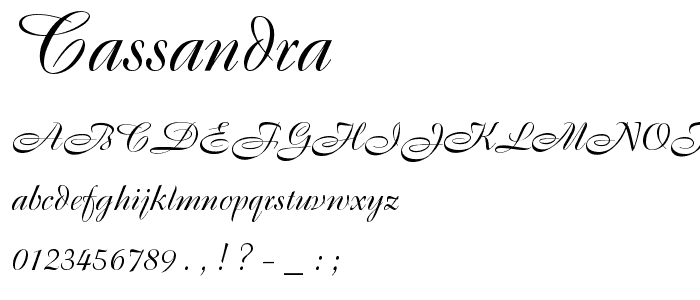 Cassandra font