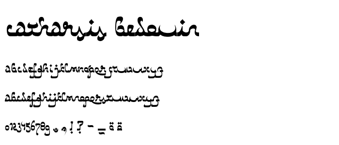 Catharsis Bedouin font