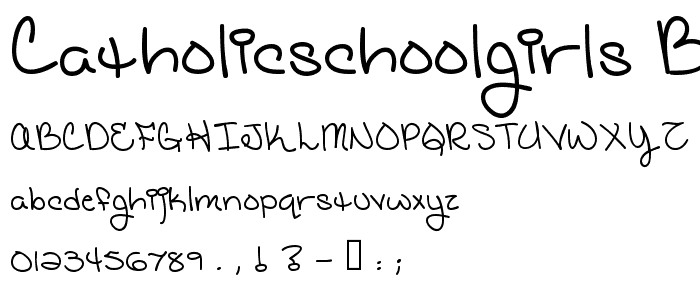 CatholicSchoolGirls BB font