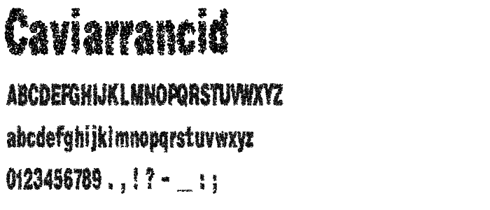 CaviarRancid font