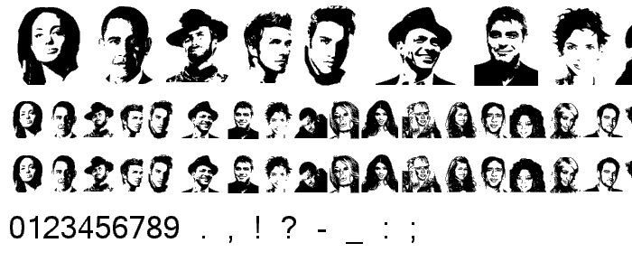 Celeb Faces font