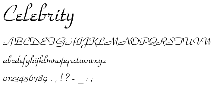 Celebrity font