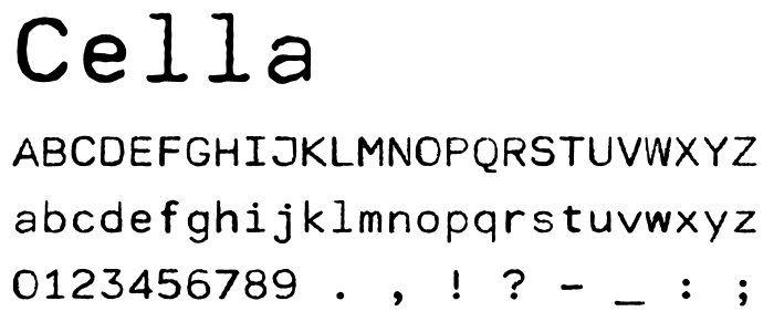 Cella font