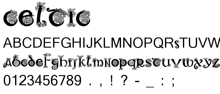 Celtic101 font