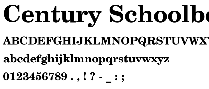 Century Schoolbook Bold BT font