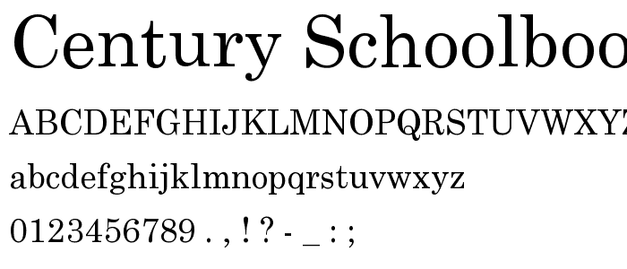 Century Schoolbook font