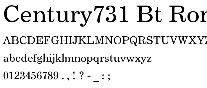 Century731 BT Roman font