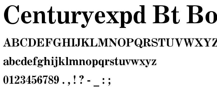 CenturyExpd BT Bold font