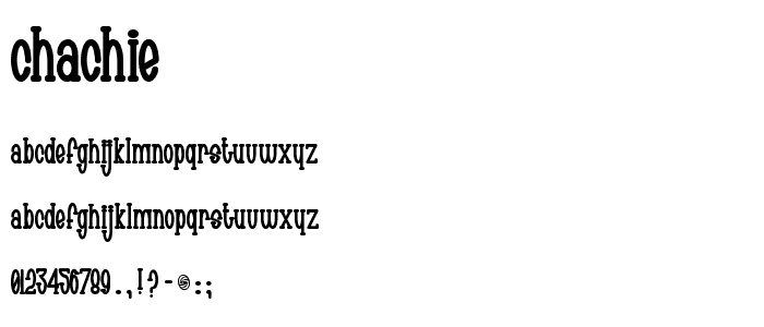 Chachie font