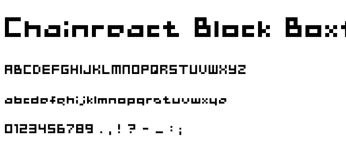 Chainreact Block Boxter font