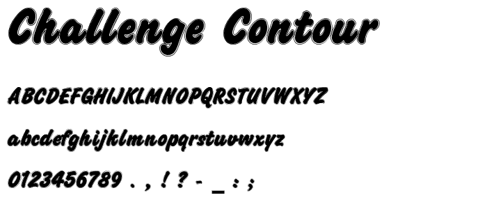 Challenge Contour font