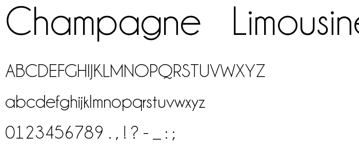 Champagne & Limousines font