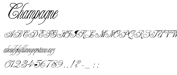 Champagne font