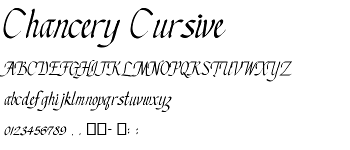 Chancery Cursive font