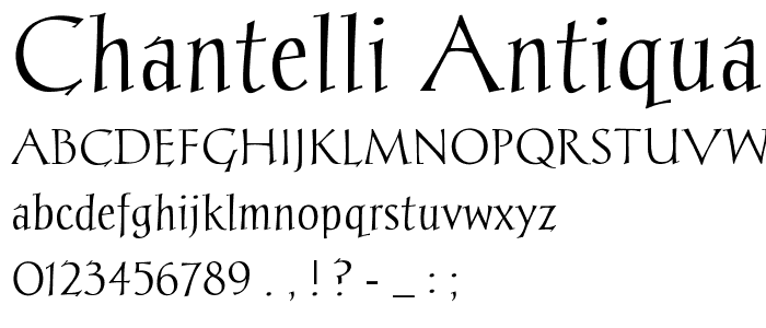 Chantelli Antiqua font