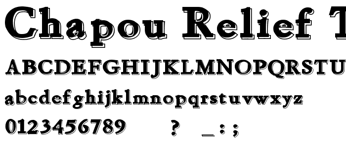 Chapou Relief Tryout font