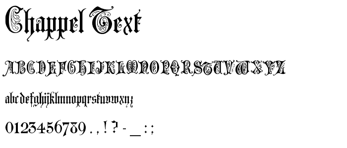 Chappel Text font