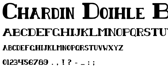 Chardin Doihle Bold font