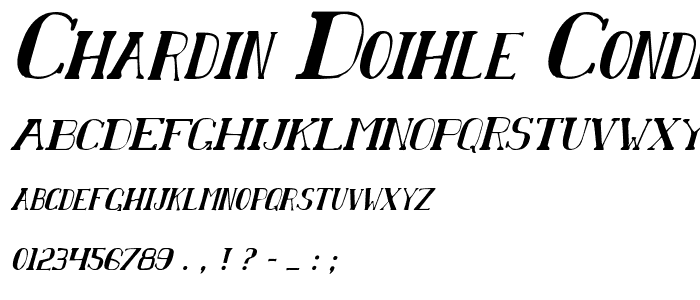 Chardin Doihle Condensed Italic font