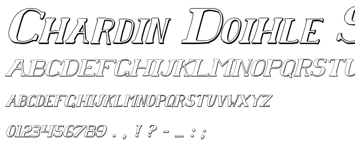 Chardin Doihle Shadow Italic font