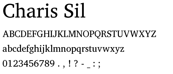 Charis SIL font