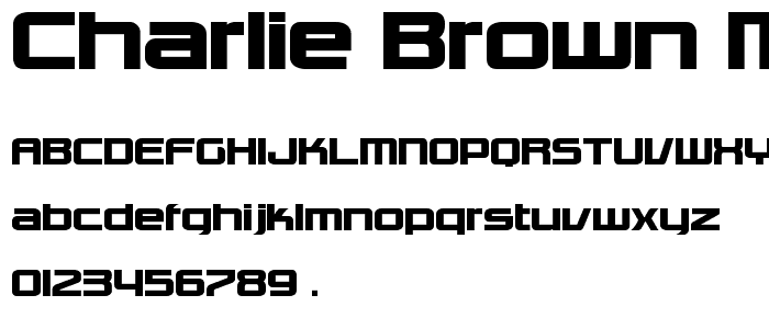 Charlie Brown M54 font