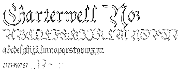 Charterwell No3 font