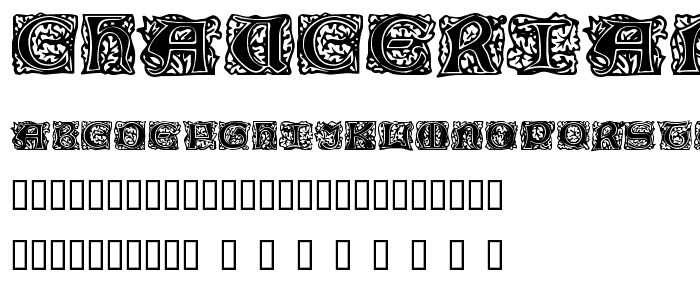 Chaucerian Initials font