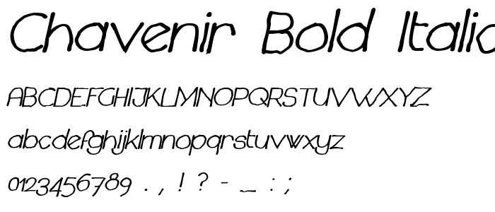 Chavenir Bold Italic font