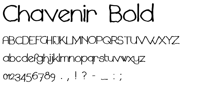 Chavenir Bold font