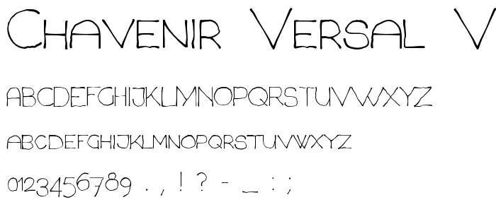 Chavenir Versal Versal font