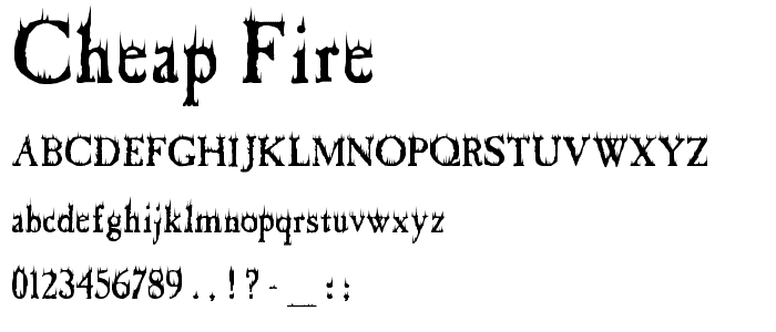 Cheap Fire font