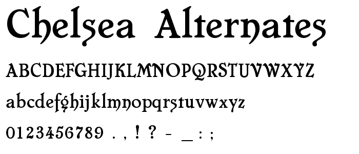 Chelsea Alternates font