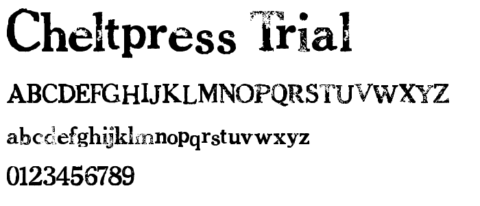 CheltPress Trial font