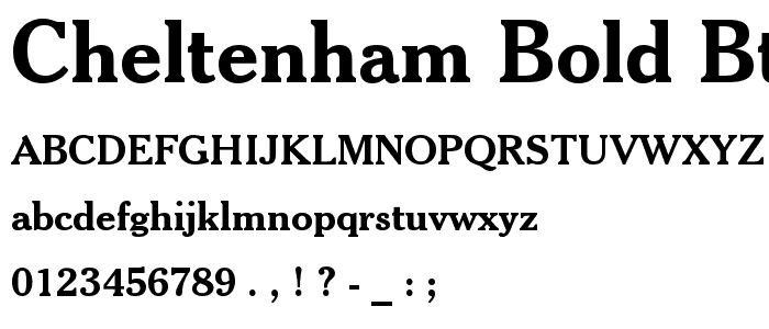 Cheltenham Bold BT font