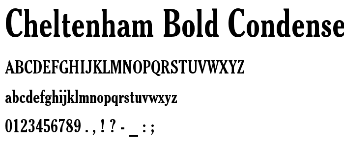 Cheltenham Bold Condensed BT font