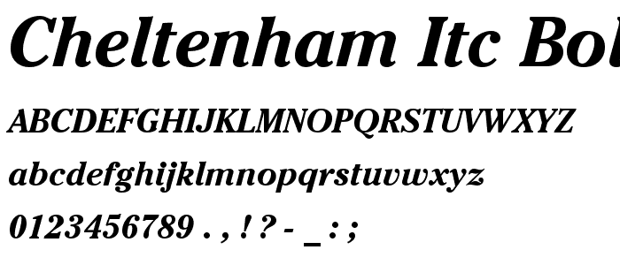 Cheltenham ITC Bold Italic BT font