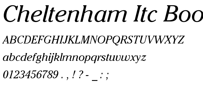 Cheltenham ITC Book Italic BT font