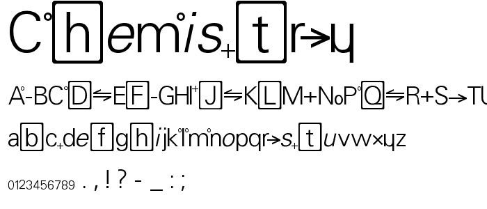 Chemistry font