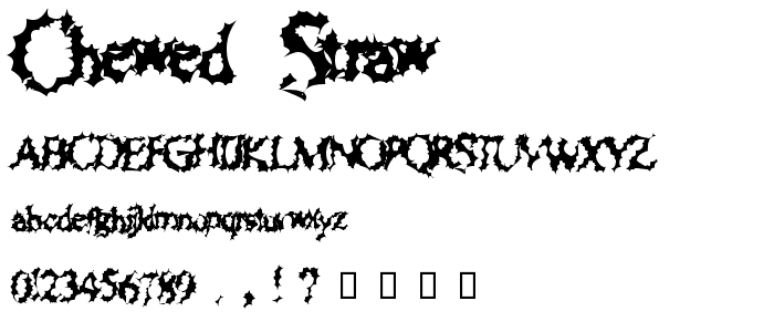 Chewed Straw font