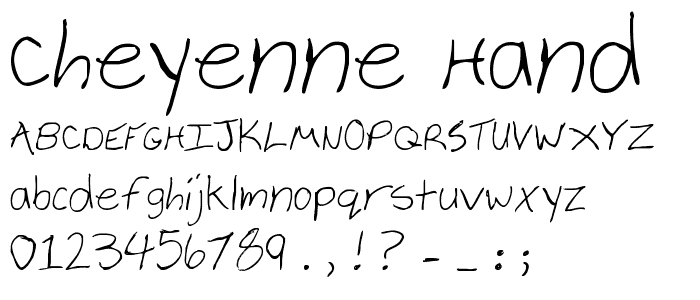 Cheyenne Hand font